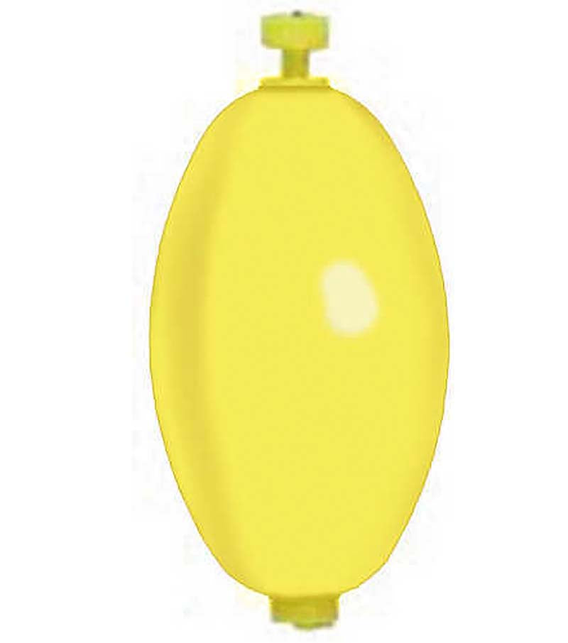 Comal Oval Rattle Snap Float 2.5In Yellow 50Bg