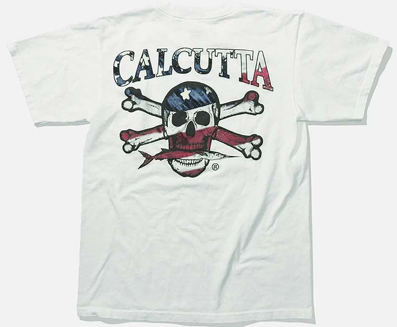 Calcutta Rwb Flag T-Shirt White Short Sleeve X-Lg