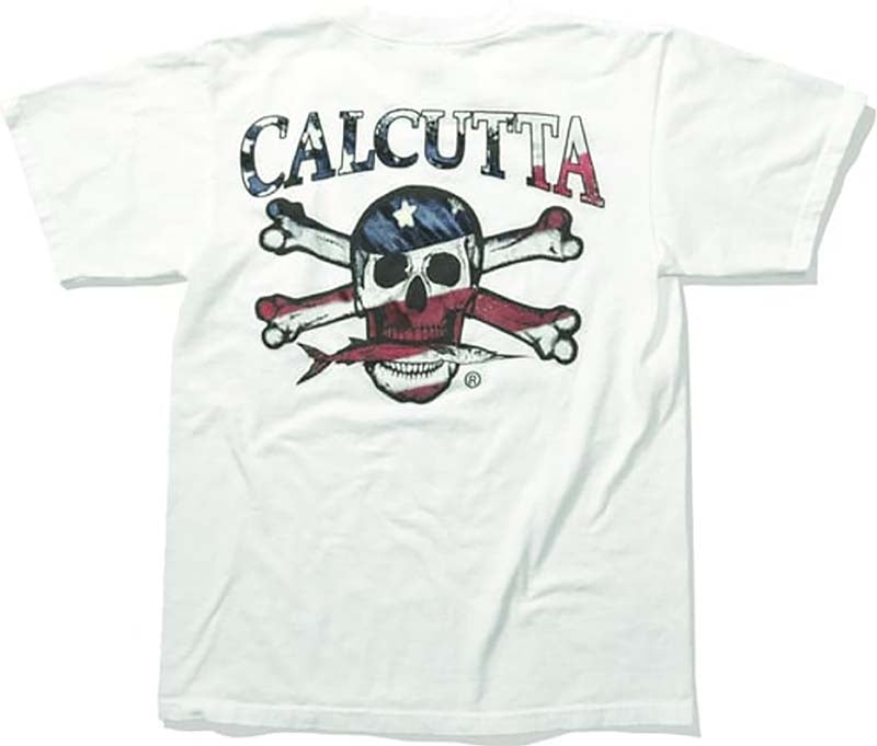 Calcutta Rwb Flag T-Shirt White Short Sleeve 2X-Lg