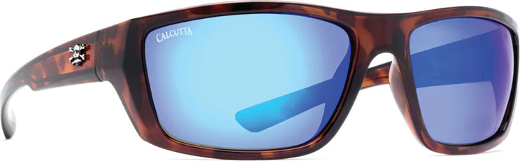 Calcutta Plrzd Shock Wve Sunglass Tortoise/Blue Mirror