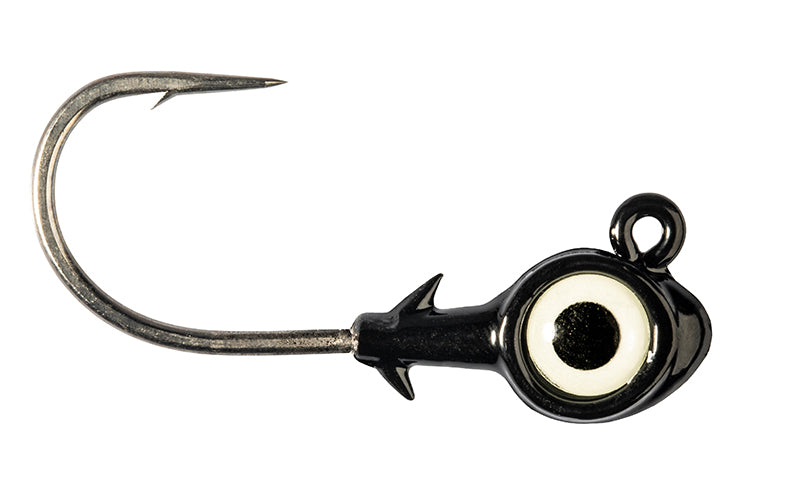 Z-Man Trout Eye X Jigheads 3/16Oz 3Pk Black/Glow