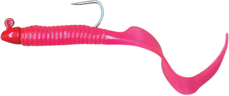 H & H Giant Curl Tail Jig 8In 1Oz Hot Pink