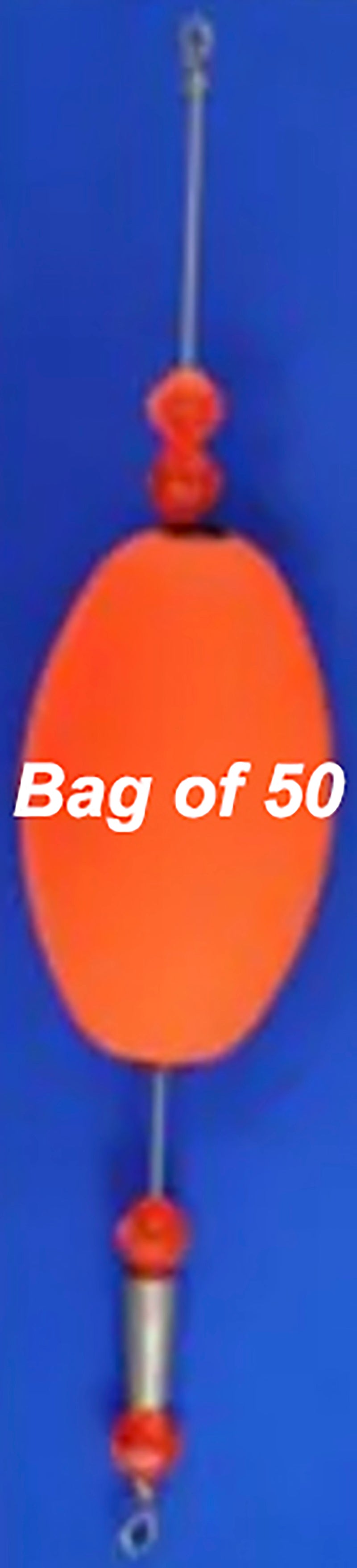 Comal Oval Wgtd Reddi Float 2.5In Orange 50Bg