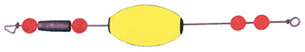 Comal Oval Wgtd Reddi Float 2.5In Yellow 50Bg