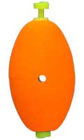 Comal Oval Wgtd Snap Float 2.5In Orange 50Bg