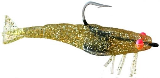 DOA Small Shrimp 2.75In 6Pk Gold Glitt