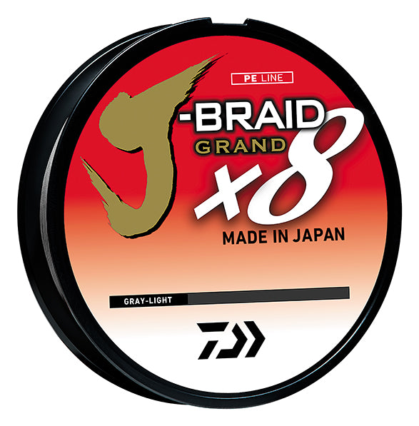 Daiwa J-Braid Grand X8 Line Grey Light 15Lb 150Yd