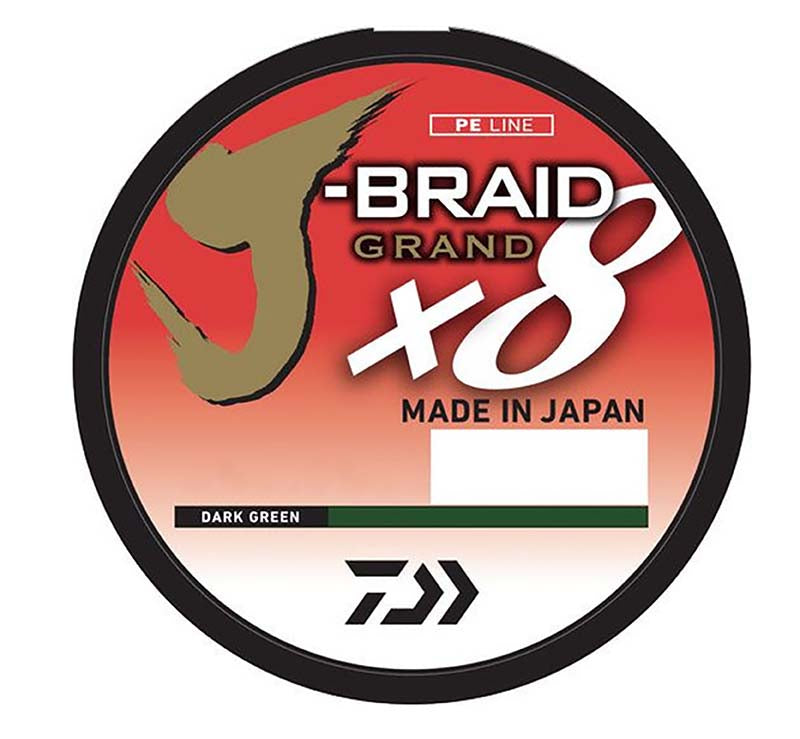 Daiwa J-Braid Grand X8 Line Dark Green 65Lb 300Yd