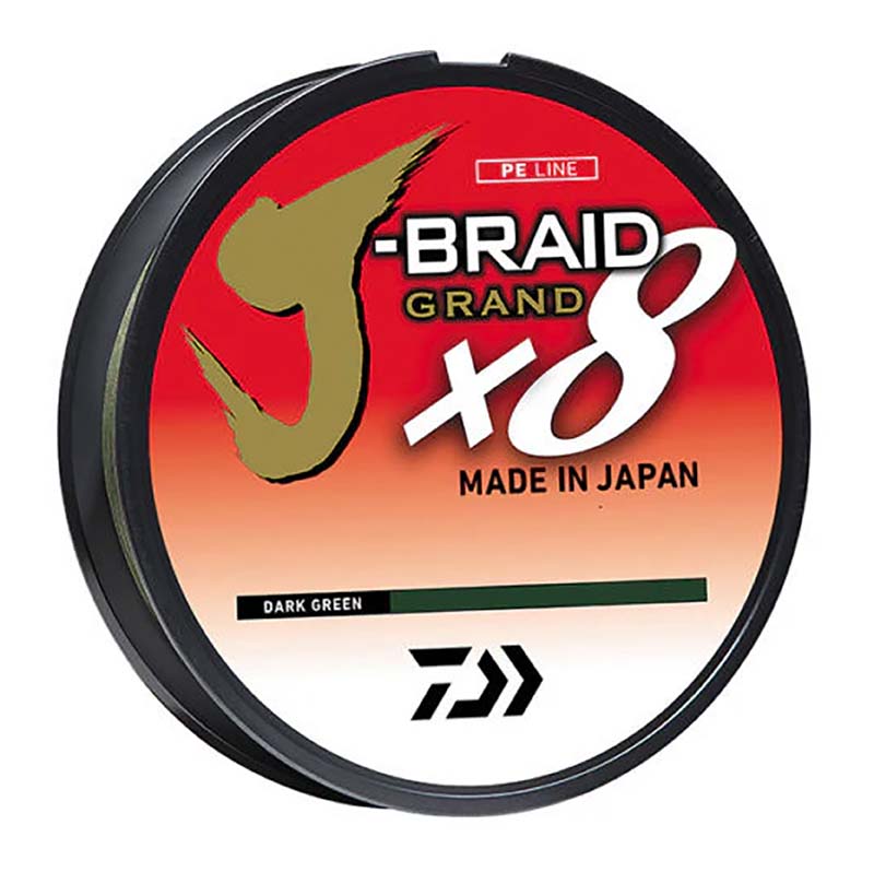 Daiwa J-Braid Grand X8 Line Dark Green 80Lb 300Yd