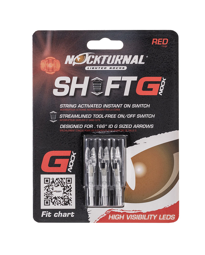 Nockturnal G Nock Shift Red 3Pk