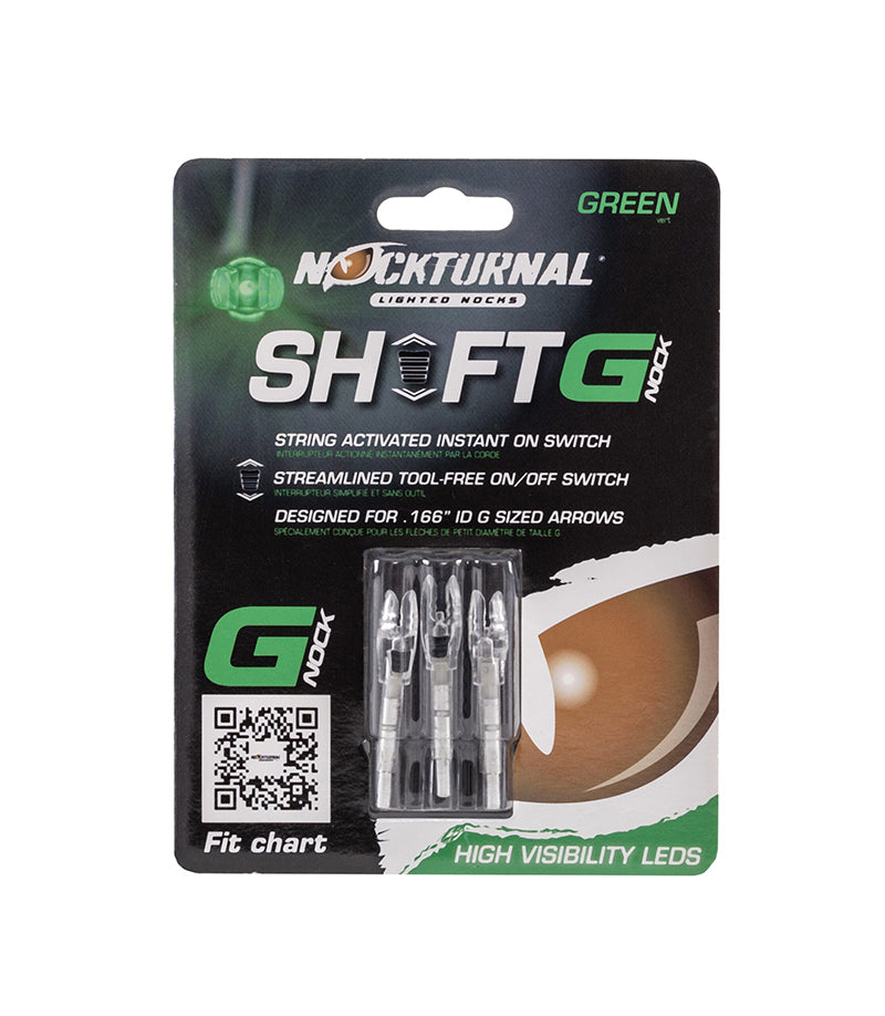 Nockturnal G Nock Shift Green 3Pk