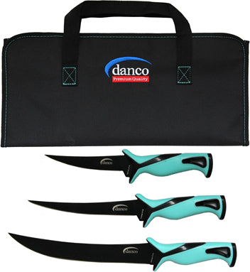 Danco Pro Fillet Knife Kit 5In-7In-9In Flex Seafoam