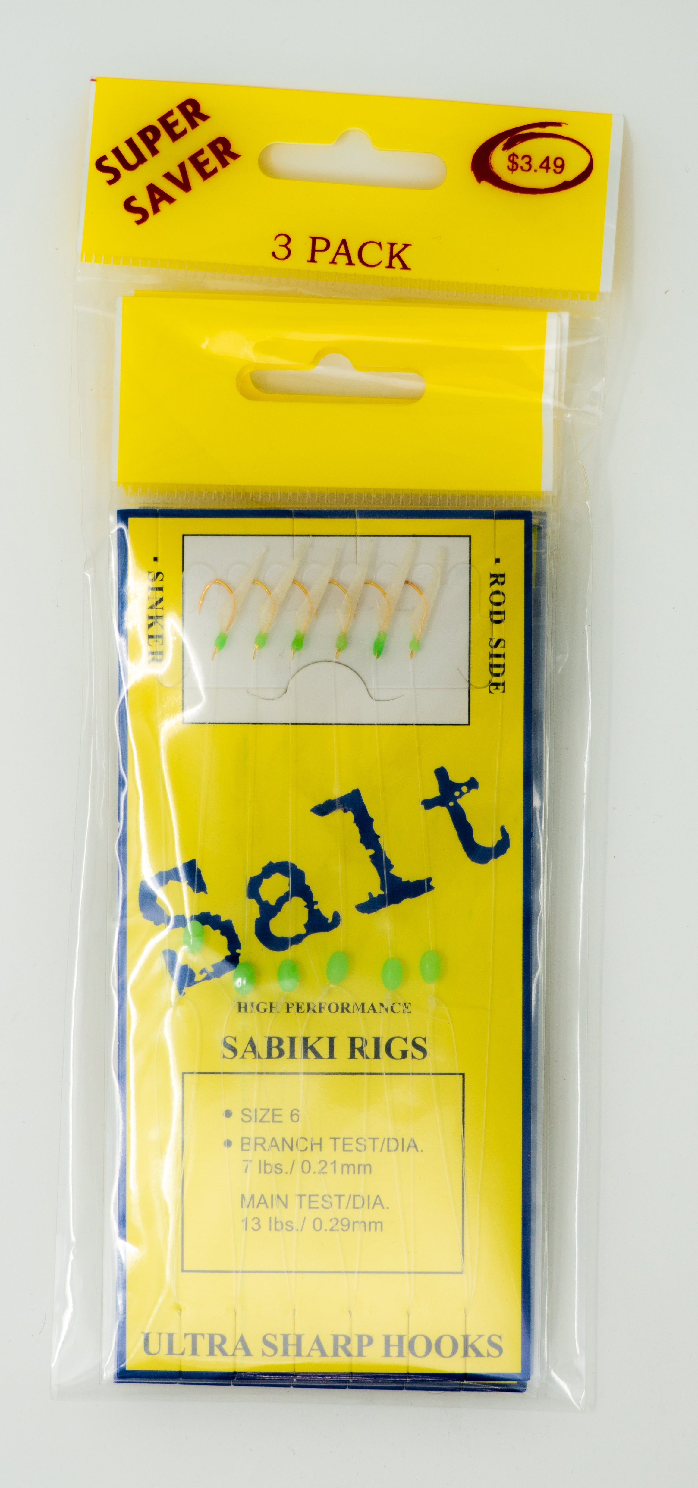 Danco Fluorocarbon Sabiki Rig Fish Skin Sz6 Gold