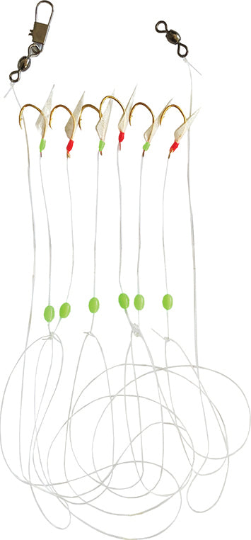 Danco Sabiki Rig Red/Grn Fish Skin Sz10