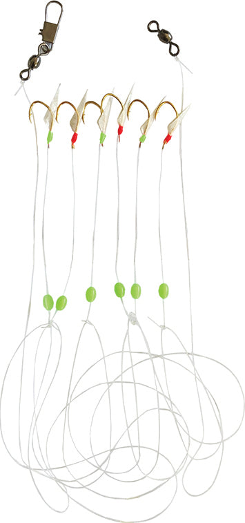 Danco Sabiki Rig Red/Grn Fish Skin Sz8