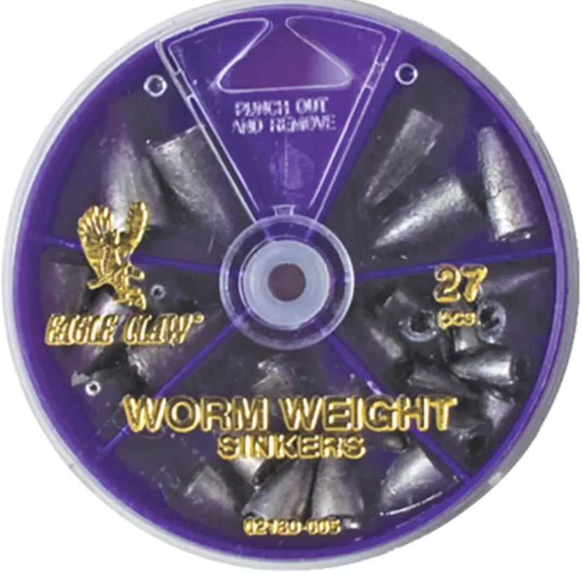 Eagle Claw Sinker Assortment Worm 27Pc