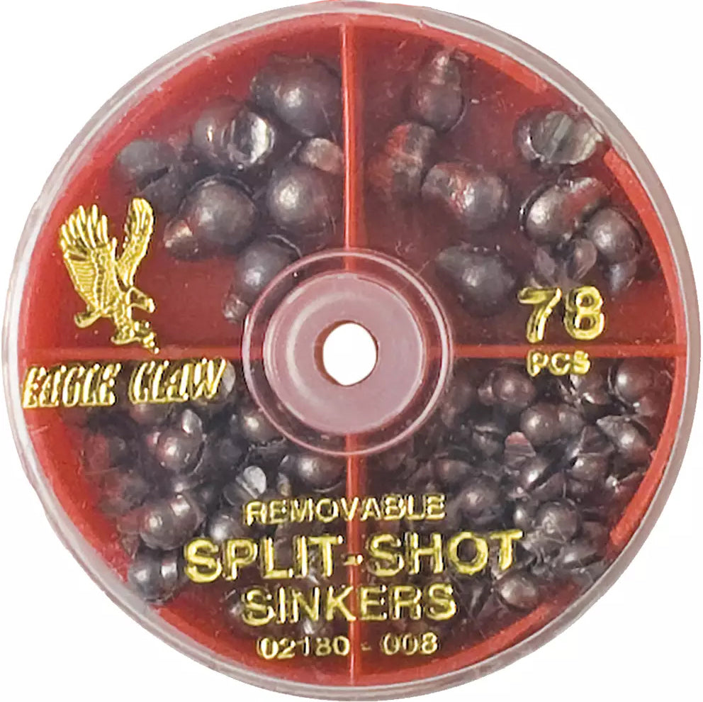 Eagle Claw Sinker Assortment Removeable Shot 78Pc