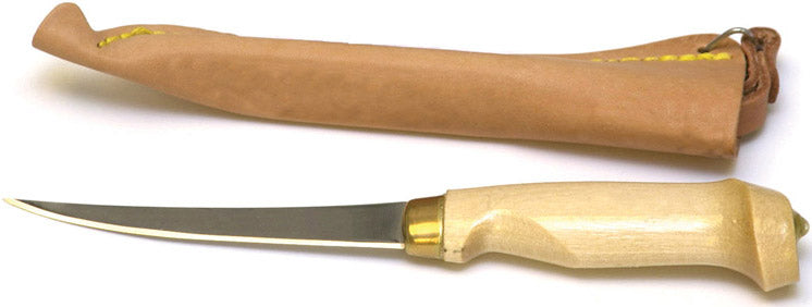 Eagle Claw Wood Handle Fillet Knife 6In Stainless W/Sheath