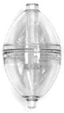 Eagle Claw Clear Spin Float 2.5In Water Wgtd 2Pk 12Bx