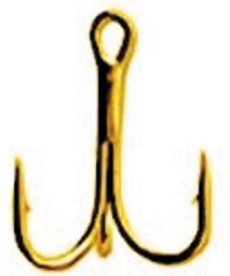Eagle Claw Treble Hook Gold Sz4 5Pk