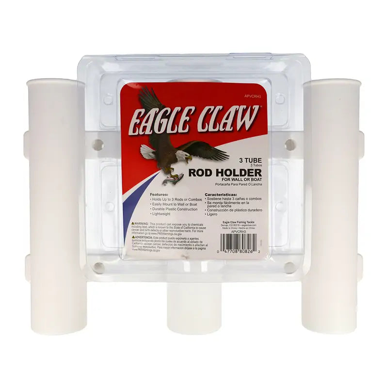 Eagle Claw 3-Tube Rod Holder Pvc White