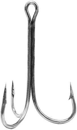 Eagle Claw Lazer Treble Hook Nickel 2X Sz6 5Pk