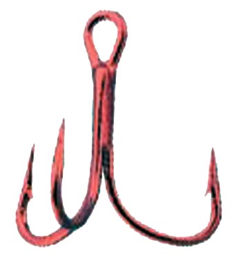 Eagle Claw Lazer Treble Hook Red 3X Round Sz2 20Pk