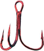 Eagle Claw Lazer Treble Hook Red 3X Round Sz8 20Pk