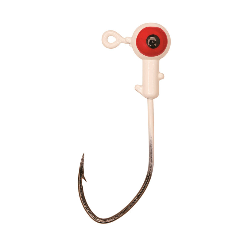 Eagle Claw Ball Pro-V Jighead White 1/8Oz 10Pk