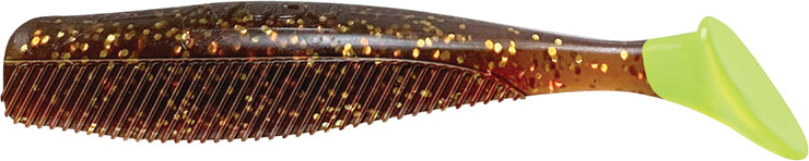 Vudu Quiver Shad W/Jighead 3In 6Pk Rootbeer/Chart