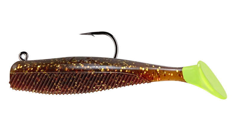 Vudu Rigged Quiver Shad 3In 1/8Oz 2Pk Rootbeer/C