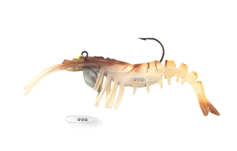 Vudu Rattler Shrimp 3.5In 1/4Oz 2Pk Brown