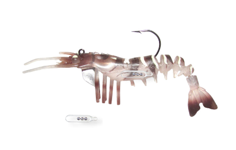 Vudu Rattler Shrimp 3.5In 1/4Oz 2Pk Tiger