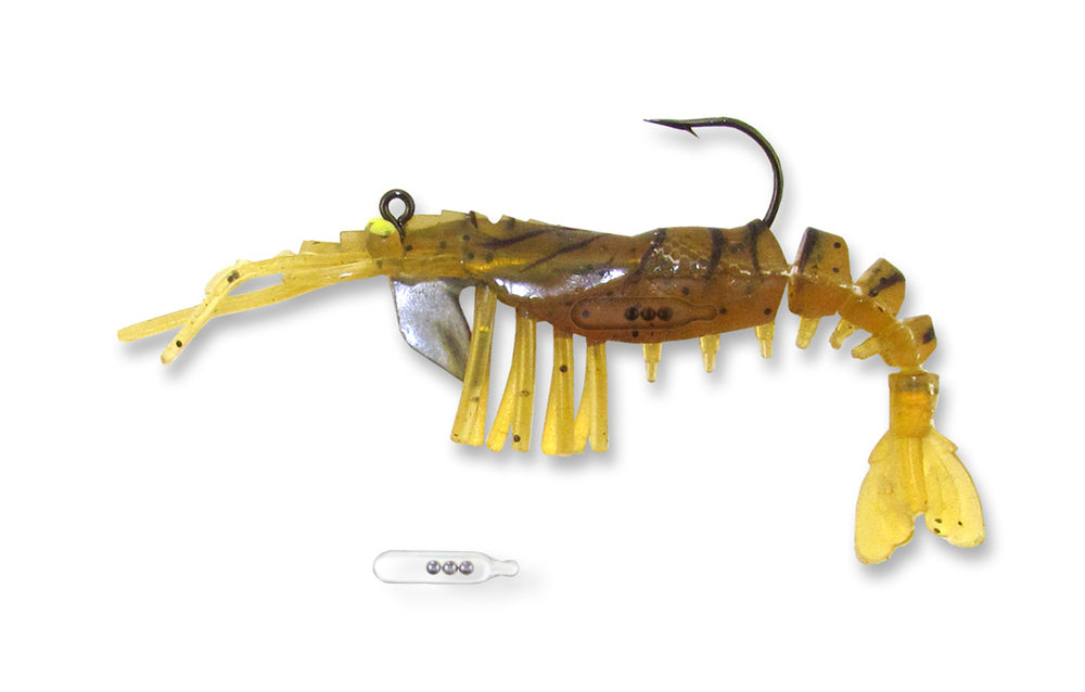 Vudu Rattler Shrimp 3.5In 1/4Oz 2Pk Rootbeer