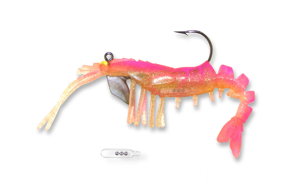 Vudu Rattler Shrimp 3.5In 1/4Oz 2Pk Pink
