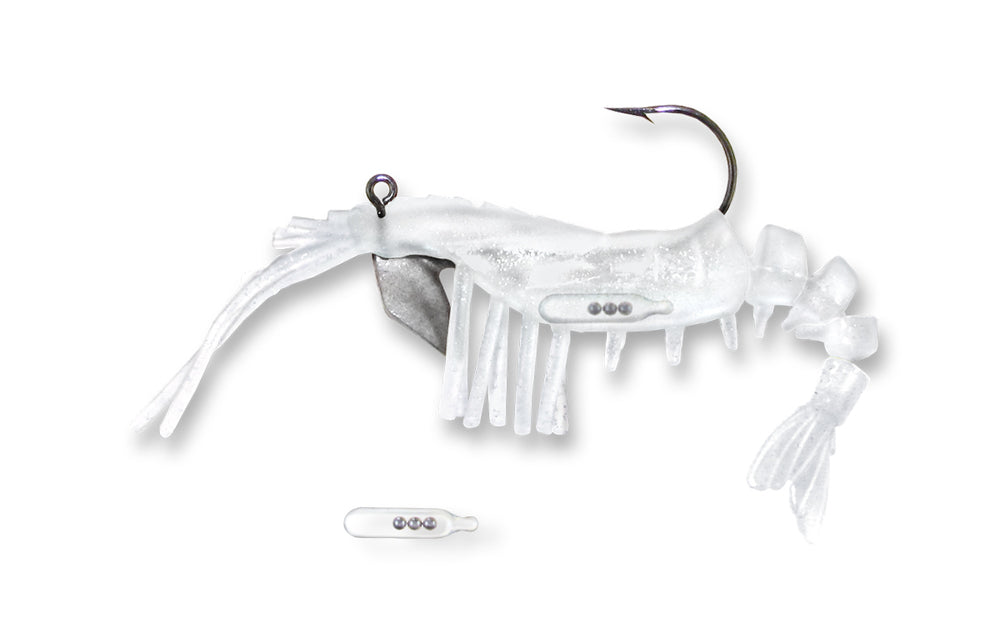 Vudu Rattler Shrimp 3.5In 1/4Oz 2Pk Glow