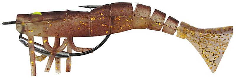 Vudu Weedless Shrimp 3.5In 1/8Oz 2Pk Nat Brwn
