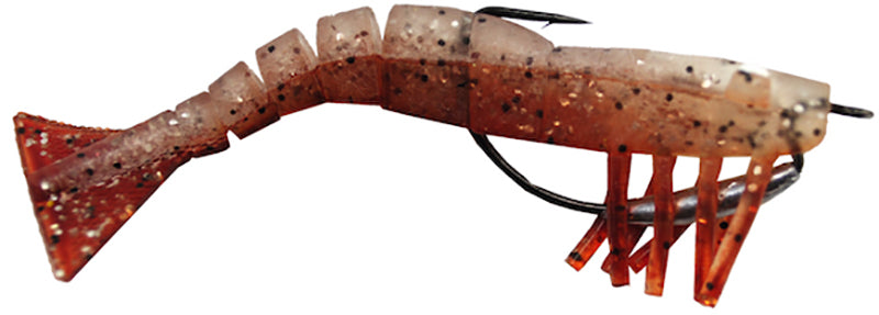 Vudu Weedless Shrimp 3.5In 1/8Oz 2Pk Rootbeer
