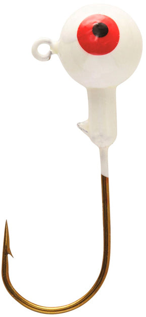 Eagle Claw Ball Jighead White 1/16Oz 10Pk