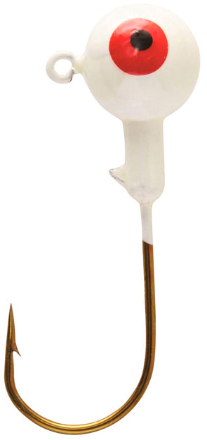 Eagle Claw Ball Jighead White 1/32Oz 10Pk