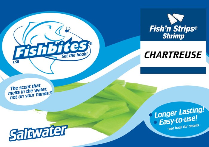 Fishbites Fish N Strips-Shrimp 15Pk Chart Long Lasting