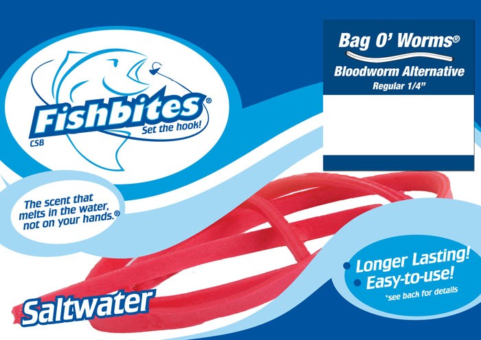 Fishbites Bag O Worms-Long Last 1/4In 3Pk Bloodworm