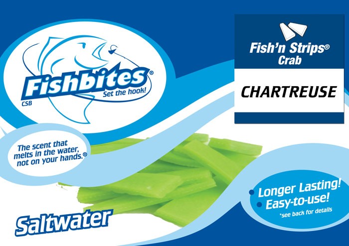 Fishbites Fish N Strips-Crab 15Pk Chart Long Lasting