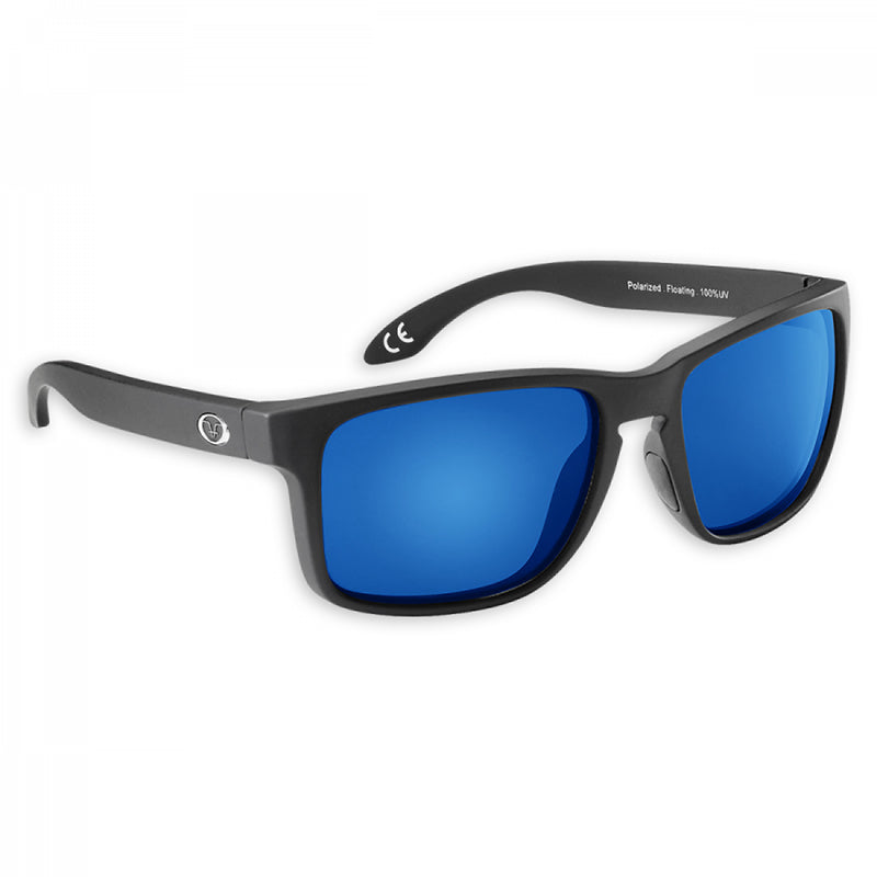 Flying Fisherman Plrzd Lagoon Jr Sunglass Matte Black/Blue Mirror