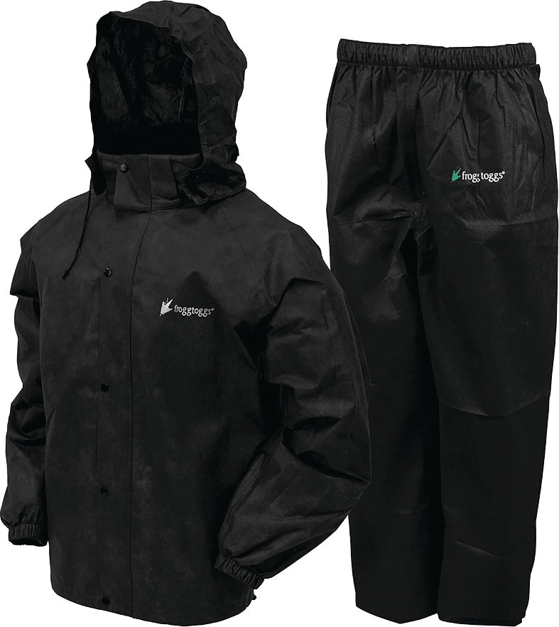 Frogg Toggs All Sports Rain Suit Black Jacket/Pants