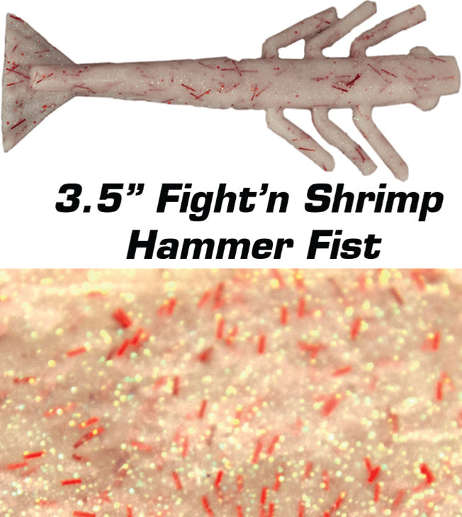 Fishbites Fightin Shrimp 3.5In 6Pk Hammer Fist
