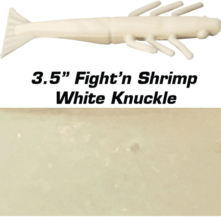 Fishbites Fightin Shrimp 3.5In 6Pk White Knuckle