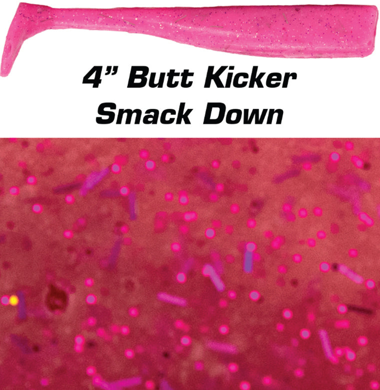 Fishbites Butt Kicker Paddle Tail 4In 6Pk Smack Down