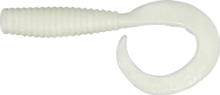 Fishbites Curltail Grub 6In 4Pk White Knuckle