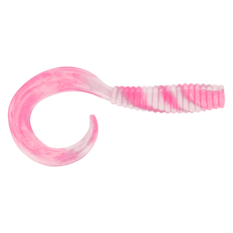 Fishbites Curltail Grub 6In 4Pk Pink Shiner